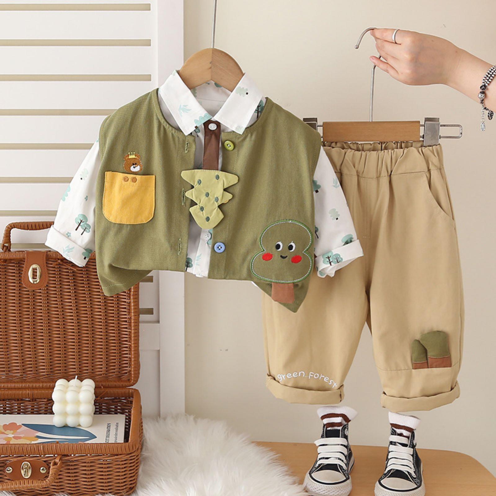 

Детский повседневный комплект с длинным рукавом, удобные наряды для повседневной носки 90