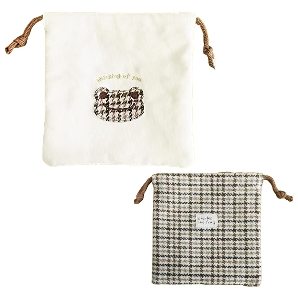 

Nakajima Corporation Сумка на шнурке в клетку коричневого цвета Pickles 175182-22