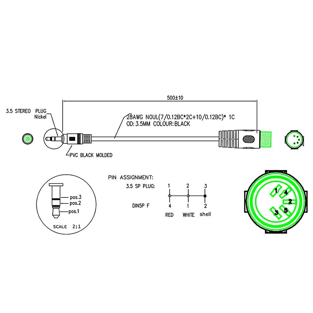SinLoon 5-Pin MIDI DIN Cable for MIDI Keyboards, DIN to 3.5mm (SynthesizerOrganDigital PianoMIDI Guitar) with B&O System Instrument Performance