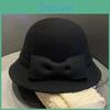 Small Fragrance Style Bowler Hat With Knit Blend For Winter Fashion Accessory
