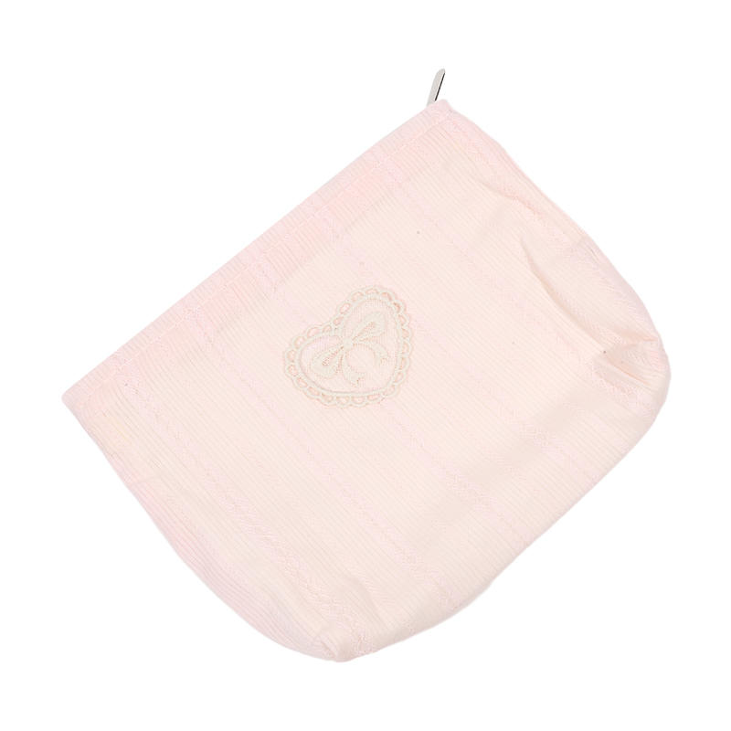 Beautiful INS Simplicity Cosmetic Bag Sweet Embroidery Bow Striped Makeup Case Portable Travel Earphone Cable Storage Bags