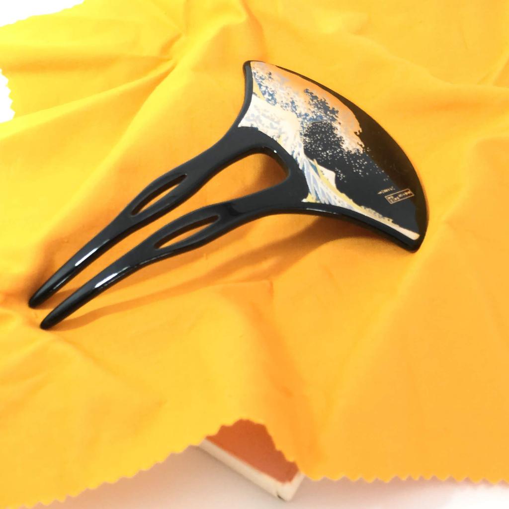 Maeju Lacquerware Lacquer Art Hairpin Wave (B) 4X-132