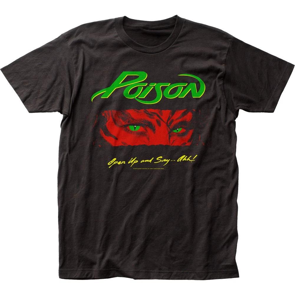 Poison Open Up And Say Ahh Mens T Shirt Music Classic Rock Band Tee New Black 4XL