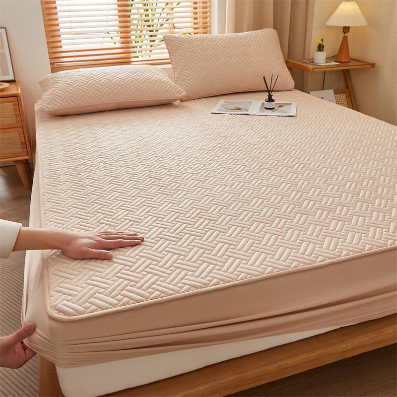 

Хлопковая простыня, стеганый чехол для матраса на все сезоны, эластичная простыня на резинке, защитный чехол для матраса, плотное постельное белье 140/160x200 160x200x30cm