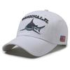 Vintage Tvättad Bomull Basebollkeps Herr Dam Hajbroderi Pappahatt Florida Stil Amerikansk Flagga Patch Utomhus Fiskehatt