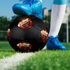 AS Roma Size 5 Soccer Ball, Machine-Stitched PVC, Durable & High Bounce, All Ages Fit, Fan Merchandise, Matches & Outdoor Use.