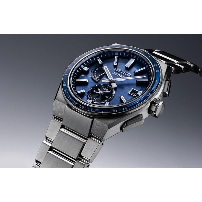 Seiko Astron SBXY037 Men's Watch, NEXTER Solar Radio, Made In Japan, Black/Silver-Blue Dial