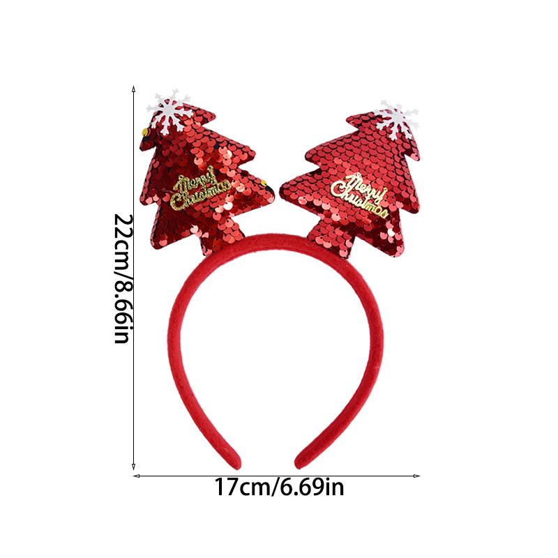 Fascia per capelli natalizia per bambini, adulti, Babbo Natale, alce, albero di Natale, accessori per capelli, accessori per foto, decorazioni natalizie, regali di Capodanno 2025