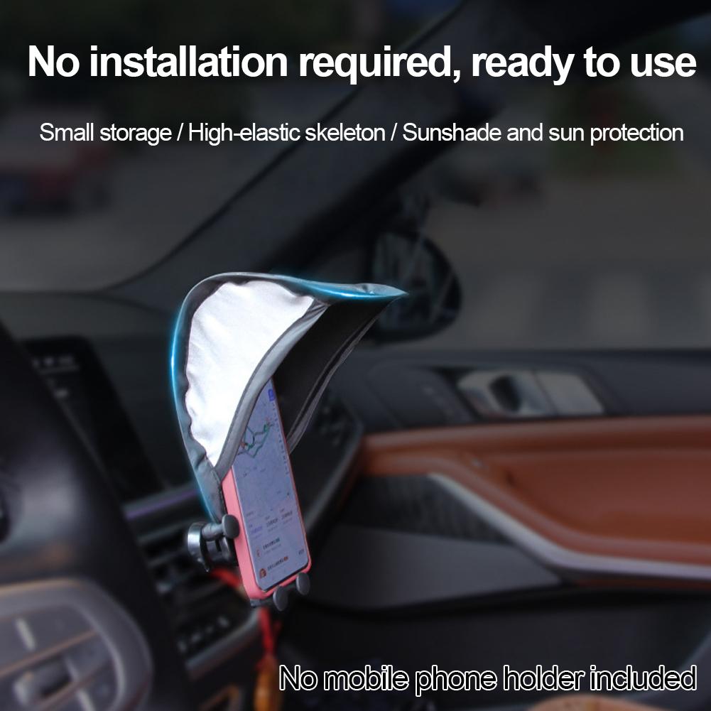 Universal Phone Umbrella Cover In the Car, Phone Sun Shade Foldable Anti-Glare Cellphone Sun Shield for Car & Outdoor Travel Use