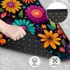 4pcs Auto Mats Adorned with Floral Colorful Abstract Motif for Pickup Trucks or SUVs, Including Convenient Cleaning Surfaces and Gift