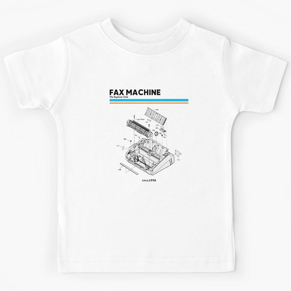 DYSLEXIC TSHIRT FAX outline blueprint The Dyslexic Club Kids T-Shirt 110