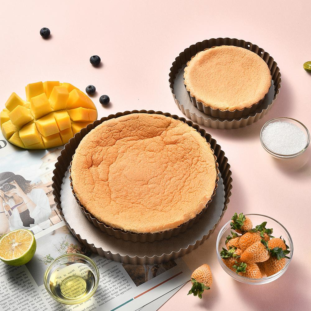 Fluted Pie Tart Pan Mold Baking Removable Bottom Nonstick Quiche Tool Rectangle Bakeware Template Dishes Cake Pans