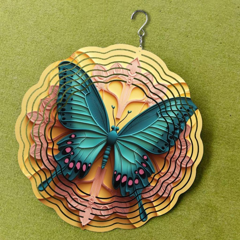 10 Zoll Windspiel mit 360 Grad drehbarem Haken Keine Batterie erforderlich für Outdoor Rasen Gartendekor Frühling Sommer Feiertagsgeschenk