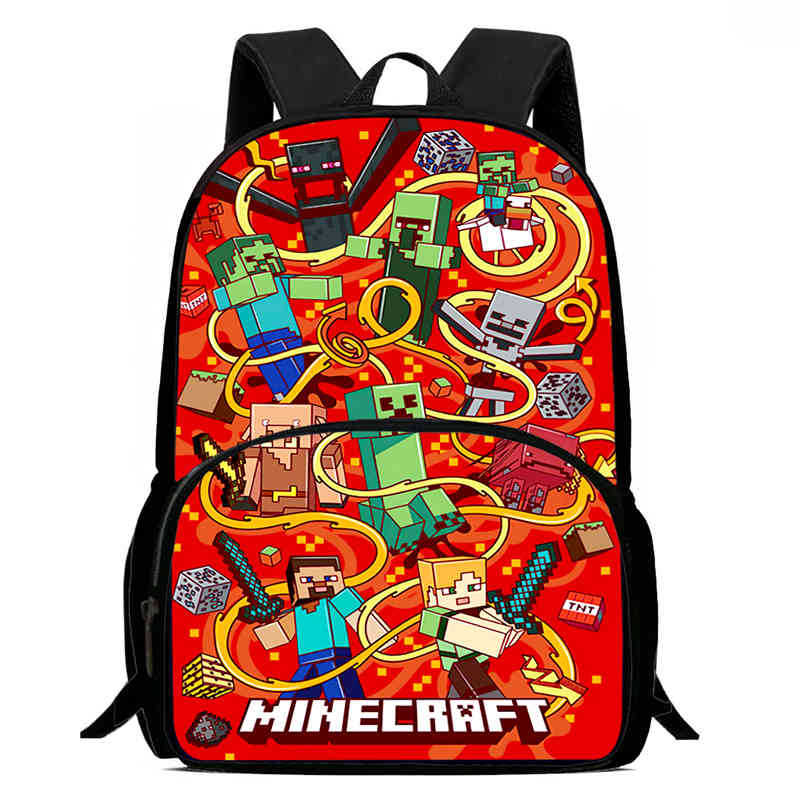 Minecraft Printed Backpack Children'S Elementary School Bag