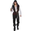 Halloween Men's Pirate Costume Cosplay Masquerade Caribbean Crew Skull Hunter Stage Dress