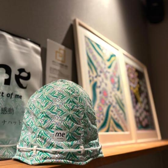 [Part of Me] Sauna Hat Drawstring Bag, 2-way Type, Art by People with Disabilities "untitled"