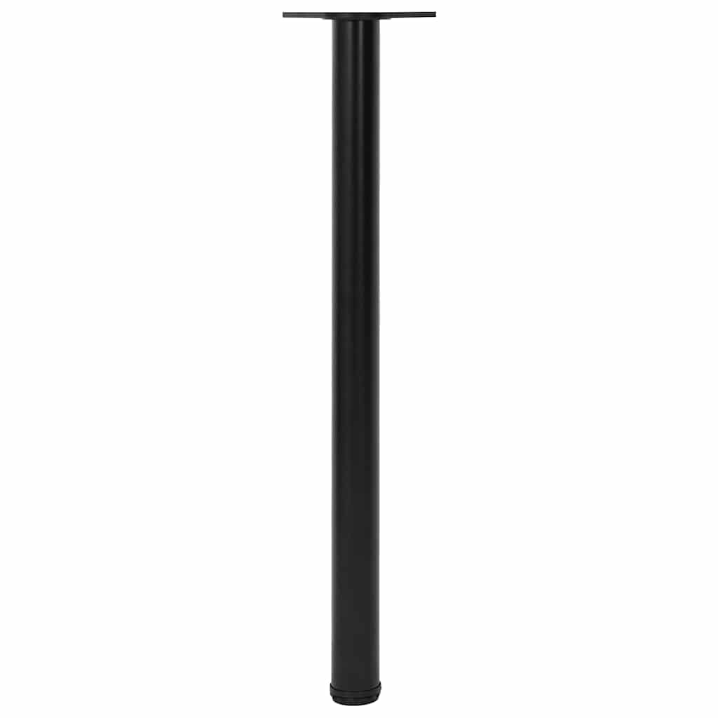 4 Nogi Do Stołu Z Regulacją Wysokości Czarne 870 Mm