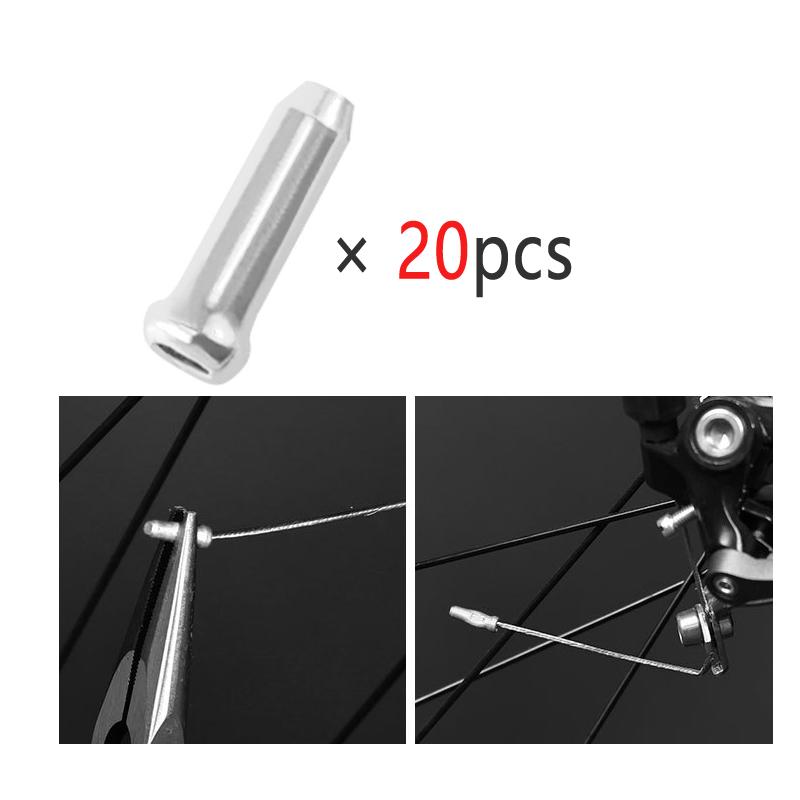 Crimps Tips Cycling Parts 20Pcs Bike Cable End Fitting Aluminum Alloy Cable End Caps Bicycle Brake Derailleur Shifter Caps