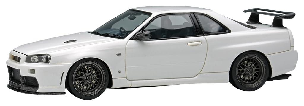 Make Up EIDOLON Scale BUILT BY LEGENDS Skyline Shiranami White Finished Model EM681A 1/43 Mine's GT-R (BNR34)