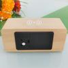 Electronic Wireless Charging Wood Clock Mobile Phone Wireless Fast Charging Electronic Digital Alarm Clock Multi Function Perpetual Calendar