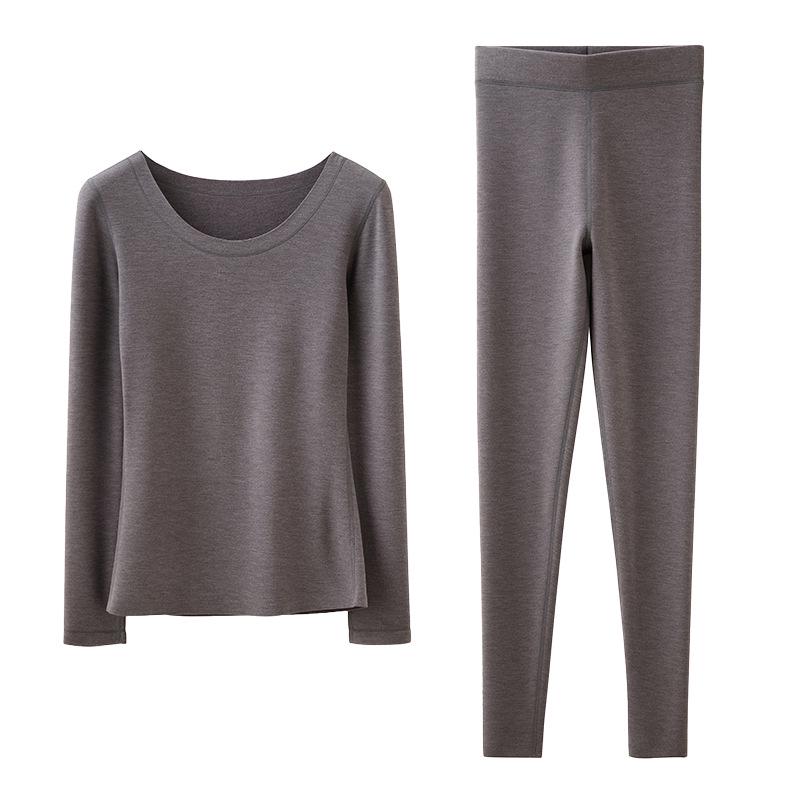 

Комплект женского термобелья из кашемира Tangge - двухсторонний флис, толстый круглый вырез сверху и снизу. Medium