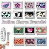 Wholesale Purple Star Butterfly Flower Guitar Heart Y2K Italian Charm Links Fit 9mm Stainless Steel Bracelet DIY Making Gift