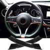 2Pcs Carbon Fiber Steering Wheel Decoration Strip Frame Trim for Alfa Romeo Giulia 17 18