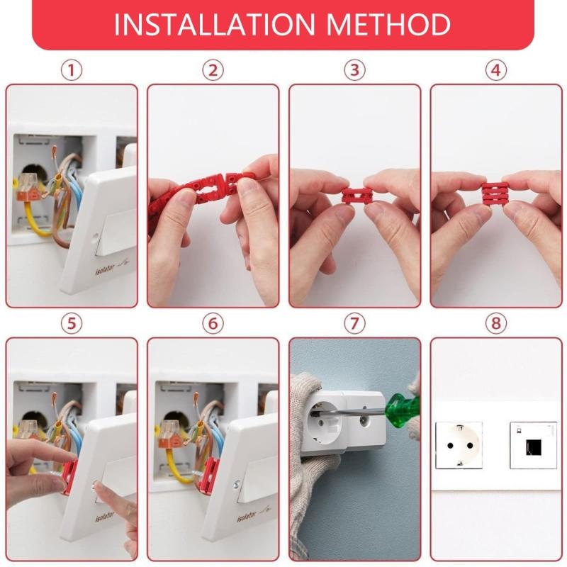 48pcs Plastic Outlet Shims Insulating Spacers Safe & Easy Installation Insulating Socket Spacers for Electrical Socket