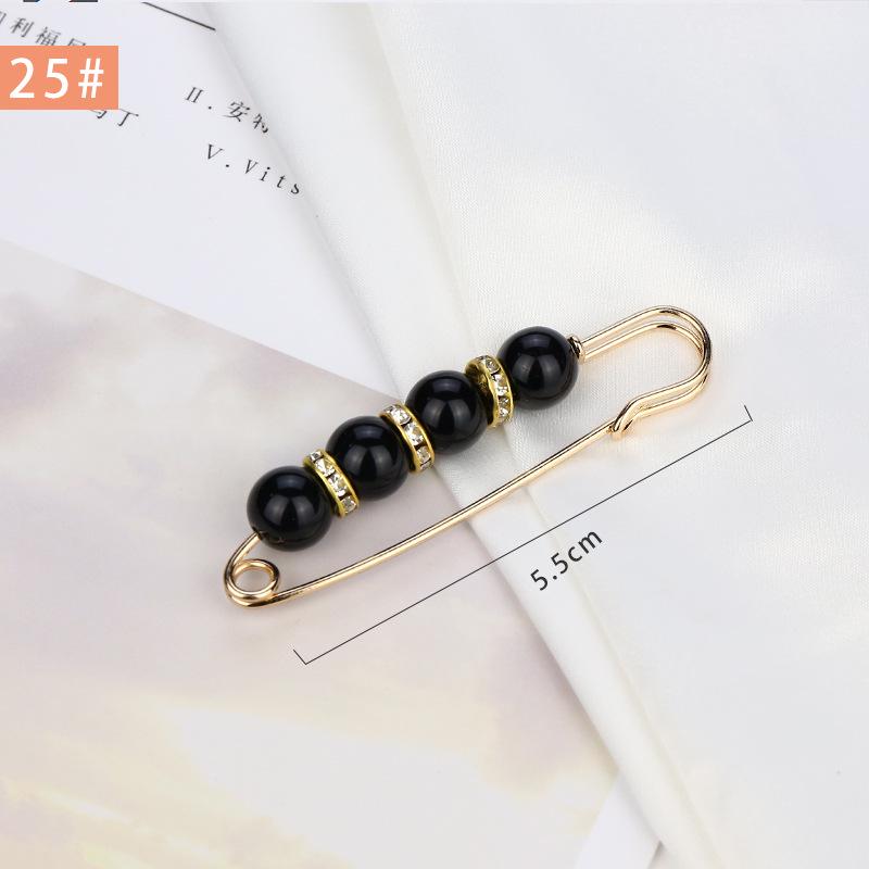 Pearl Anti-Exposure Brooch: Women's Waist-Cinching Pin & Clothing Decoration