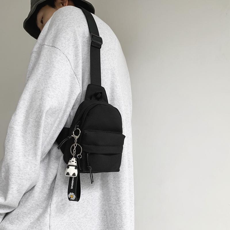 Breast bag women's trend small satchel personalized fashion brand messenger bag boys casual mini mobile phone bag