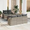 VidaXL 6-Piece Garden Sofa Set with Light Grey Cushions Poly Rattan 3355271
