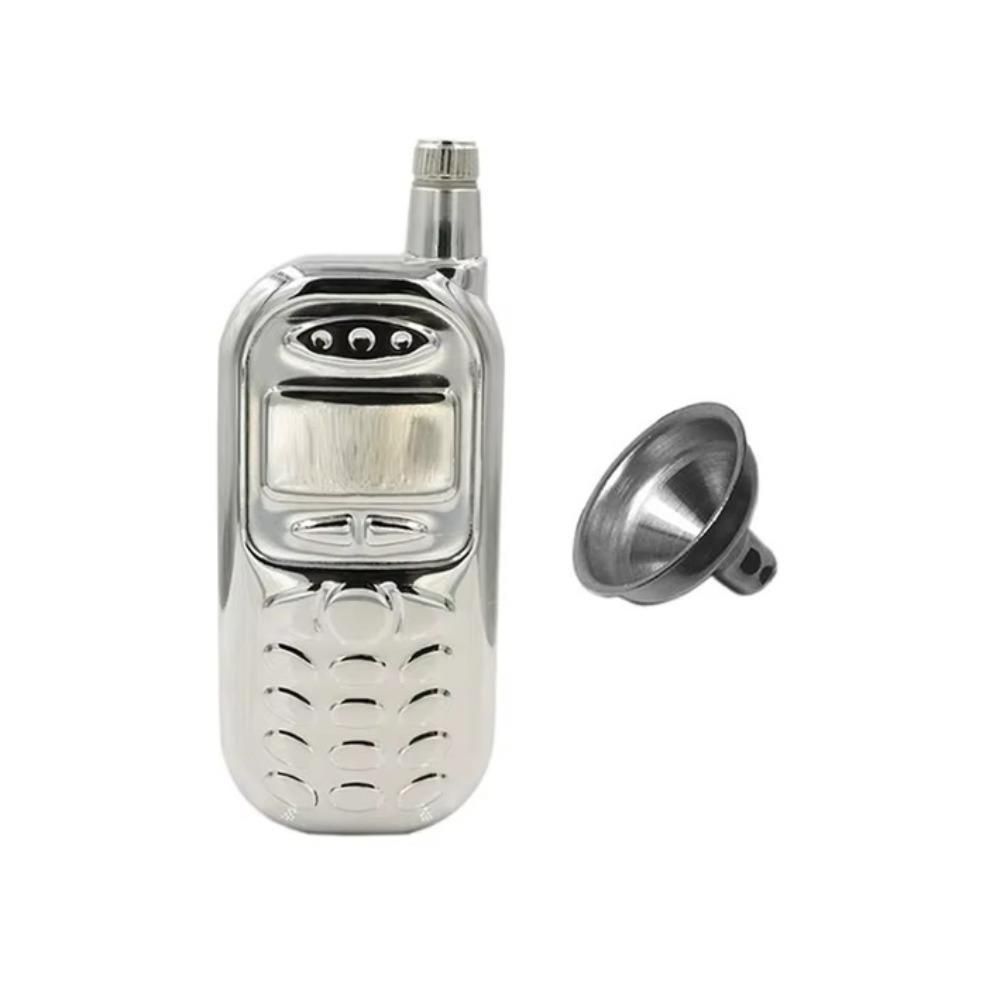 

Дизайн мобільного телефону, фляга для лікеру, глечик для віскі з нержавіючої сталі 304, ретро, ​​3 унції, фляга