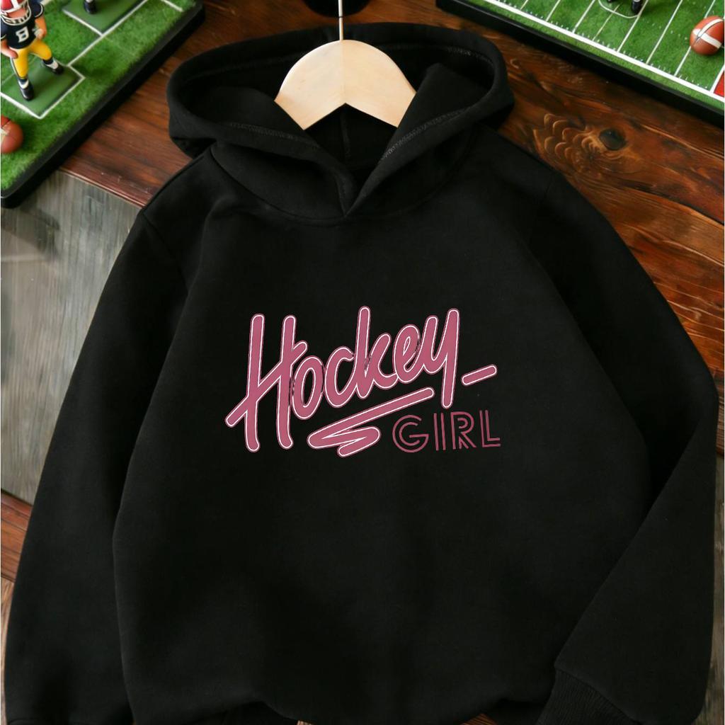 New Hooded Sweatshirts for Boys and Girls – Letter & "Hoey Girl" Prints – Casual Sportswear – Suitable for Outdoors