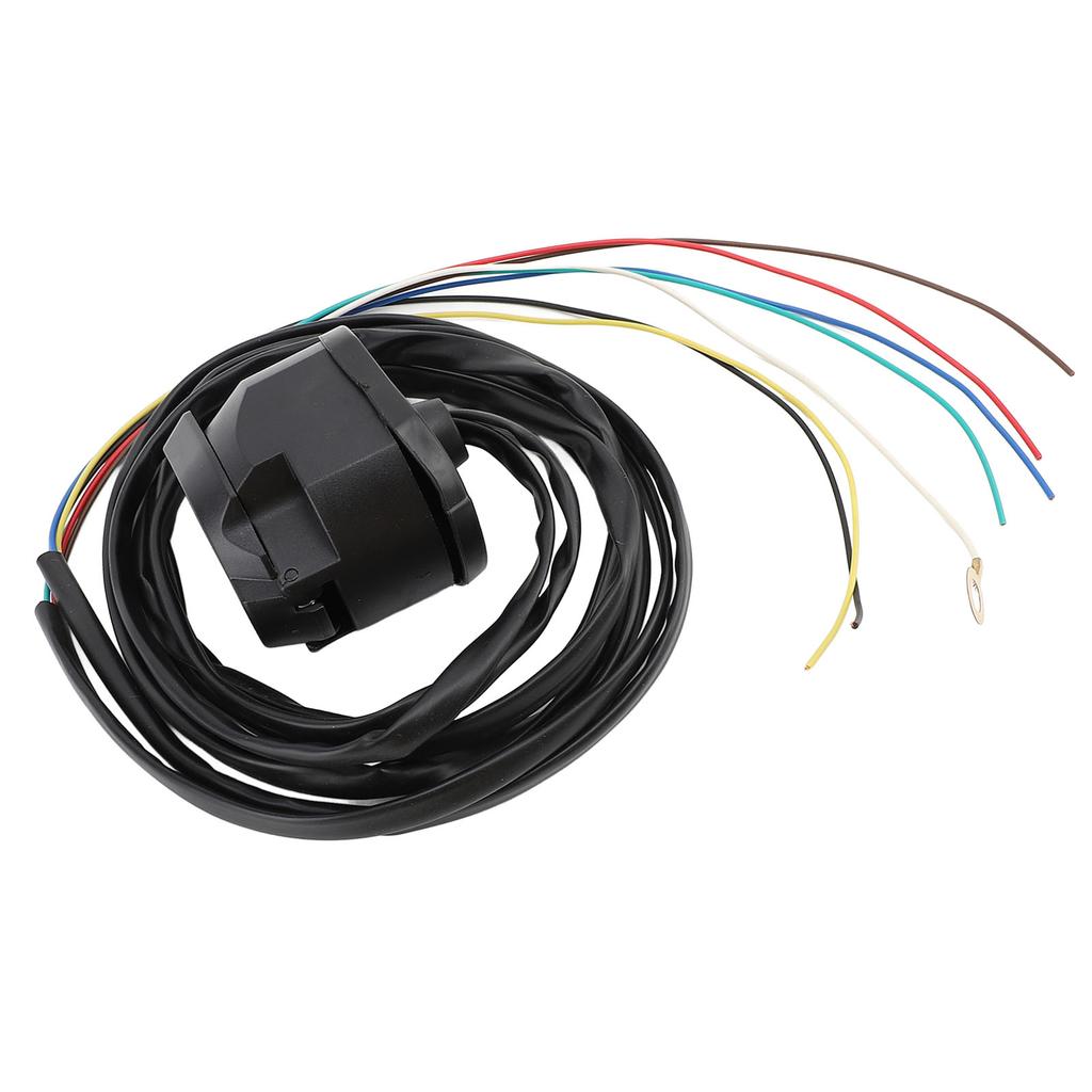 7 Pin Trailer Socket Wiring Kit with 1.5m Cable Towing Socket Wiring Harness for Commercial Vehicles Semi Trailer