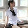 Sexy female secretary sex uniform pure desire white collar professional wear black and white tight hip skirt sex underwear
