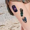 9pcs Temporary Tattoo Realistic Temporary Tattoos Butterfly Skull Raven Skeleton Cyborg Girl For Male Thighs Back