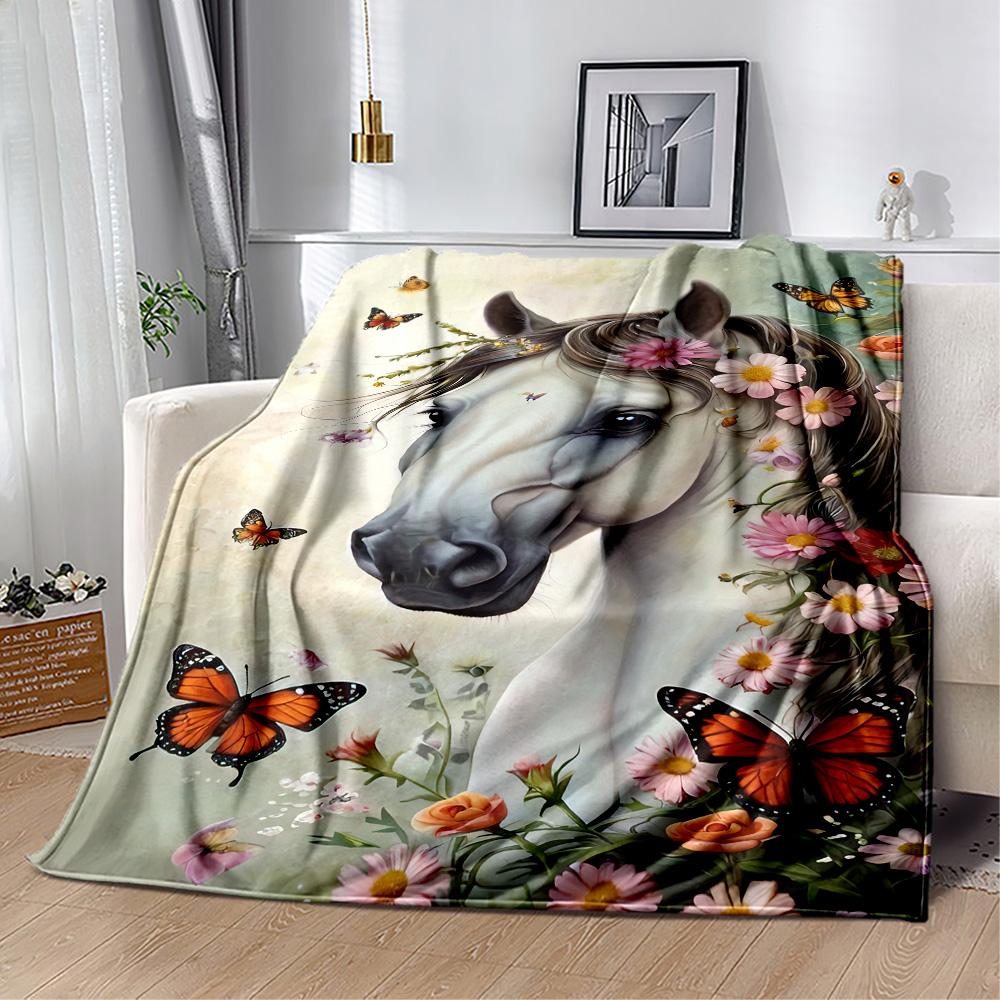 Horse Blanket Ultra-Soft Perfect for Seaside Bedding Chair for All Occasions Stylish Decor Gifts For Family Or Friends