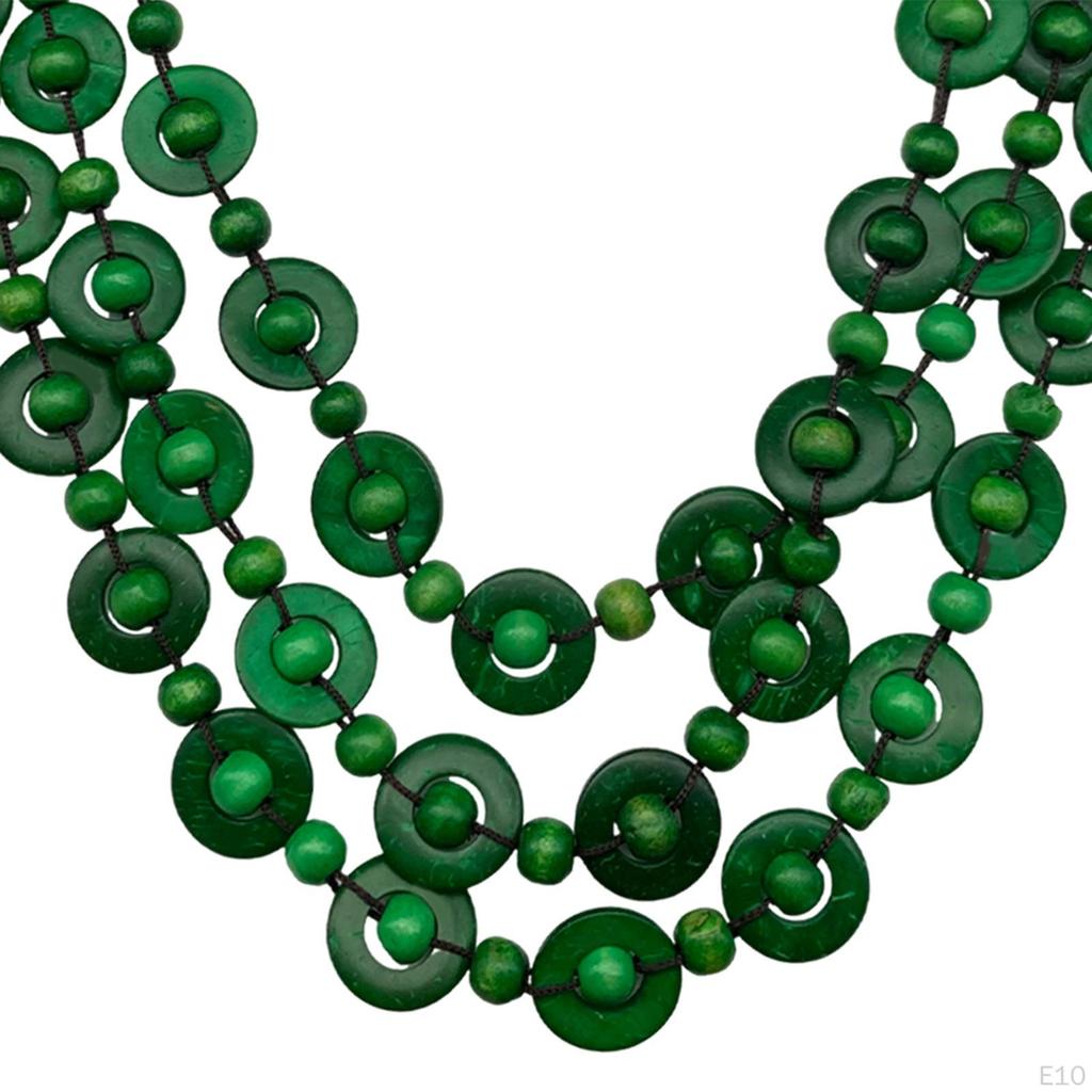 Bohemian Necklace Jewelry Costume Wood Bead for Women Lady Birthday