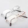 Blue light blocking reading glasses, metal frames, round faces, unisex metal glasses, gold full-frame reading glasses