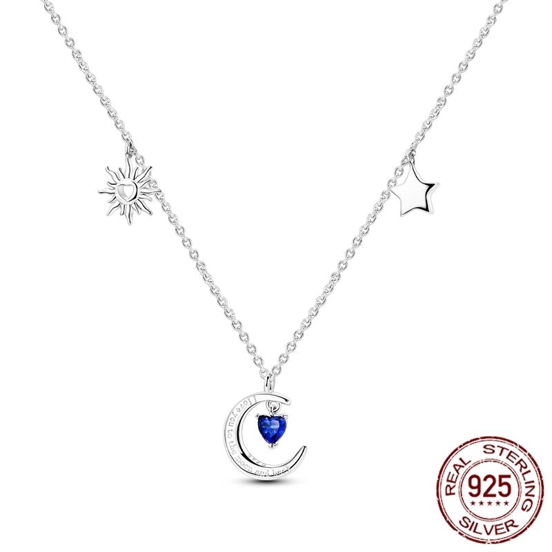 MULA Hote Heart Pendant Necklace 925 Silver Snake Neck Necklace Original Bracelet DIY Jewelry Fashion Luxury Women