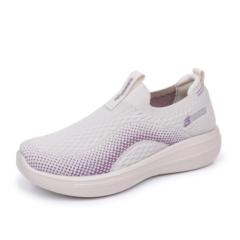 Women's shoes spring and autumn new single shoes soft bottom one foot stirrup casual non-slip wear flyknit breathable comfortable shoes