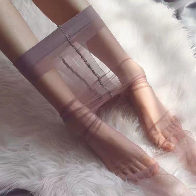 Hautfarbene Seidenstrümpfe: Unsichtbare, dünne Strumpfhosen für Damen - Anti-Laufmaschen, beinverschönernd, sexy, schwarzes Ananas-Design für Frühling und Herbst.