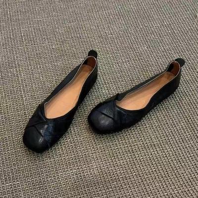 Nuove Scarpe da Donna Stile Fatato Suola Morbida Bocca Bassa Piatte Casual Punta Quadrata Calzature Versatili Comfort Scarpe da Donna