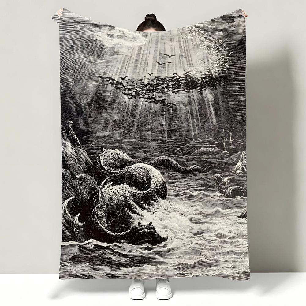 Artist GGustave DDore Throw Soft Warm Flannel Throw Blanket Multiuse for Sofa Bed Office Nap