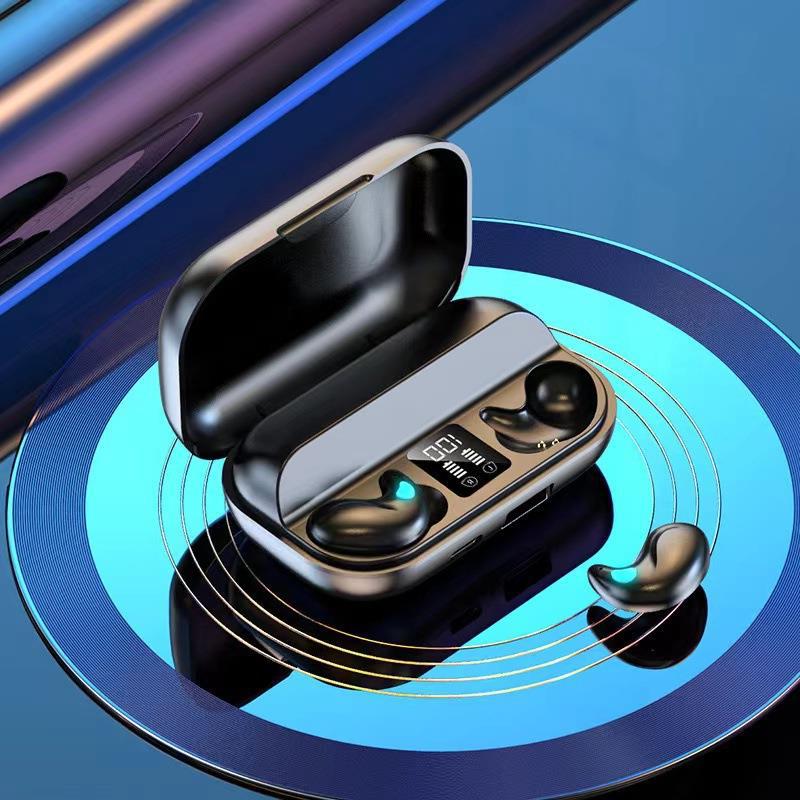 X57 popular in-ear super long battery life mini sleep bluetooth headset with digital display 5.3 wireless noise reduction