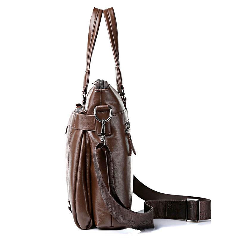 Mode Herren Rindsleder Business Aktentasche Umhängetasche Männlicher Messenger Große Kapazität Computertasche