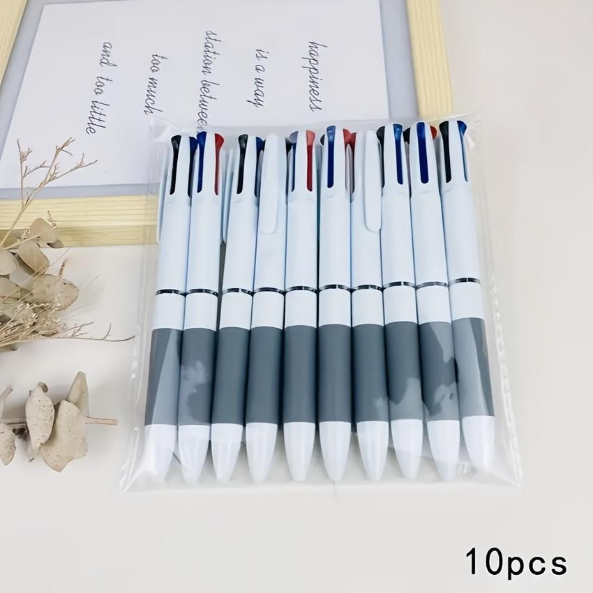 

Шариковые ручки, одна с красными, синими и черными чернилами, гелевый пишущий узел с боковым нажимом, быстросохнущие и легко пишущие