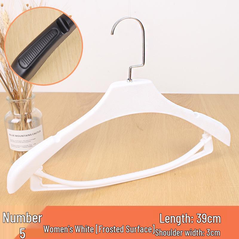 Wide-Shoulder Seamless Plastic Clothes Hanger Set for Suits and Overcoats