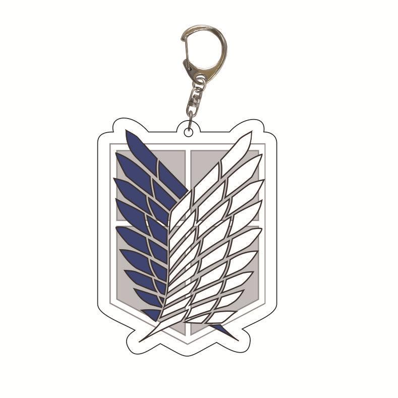 Attack on Titan Key Ring Acrylic Key Ring Custom Logo Print Creative Backpack Accessory Stock Available High Quality