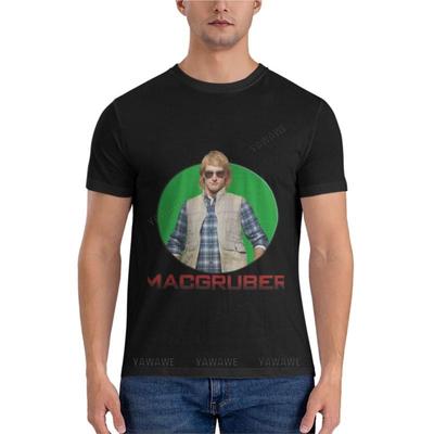 T-shirt Men Cotton MacGruber Active T-Shirt Anime Clothes Mens White T Shirts Short T-shirt Bla